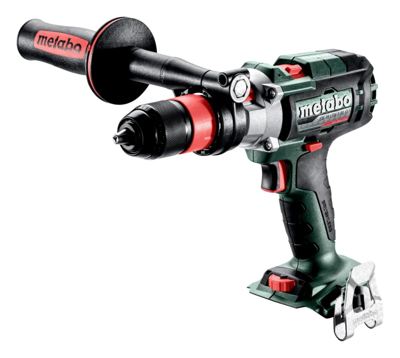 metabo Taladro percutor inalámbrico de 18 V, solo herramienta, sin batería, portabrocas de cambio rápido, selección de par de 12 ajustes, fabricado en Alemania SB 18 LTX-3 BL Q I Bare