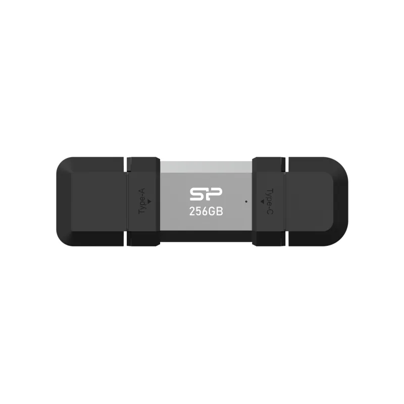 Silicon Power SP256GBUC3C51V1S unidad flash USB 256 GB USB Type-A / USB Type-C 3.2 Gen 1 (3.1 Gen 1) Negro, Plata