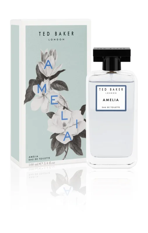 Ted Baker Floret Amelia EDT, Ruibarbo y Magnolia Notas de Salida con Tonka y Arce Notas de Fondo, Botella de Vidrio, Fragancia Amelia, 100ml