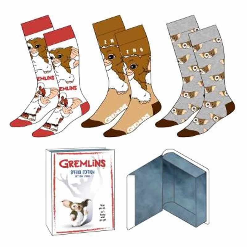 Pack 3 Calcetines infantiles con diseño de Gremlins - Comodidad y estilo para niños con su personaje favorito