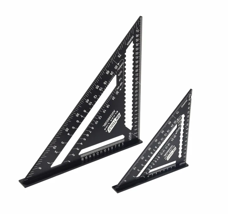 Escuadra de Aluminio Awtools 7" Línea Negra