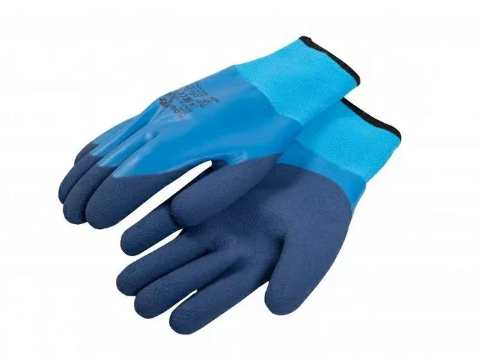 Guantes Hogert recubiertos de látex térmicos Dirk azules talla 10
