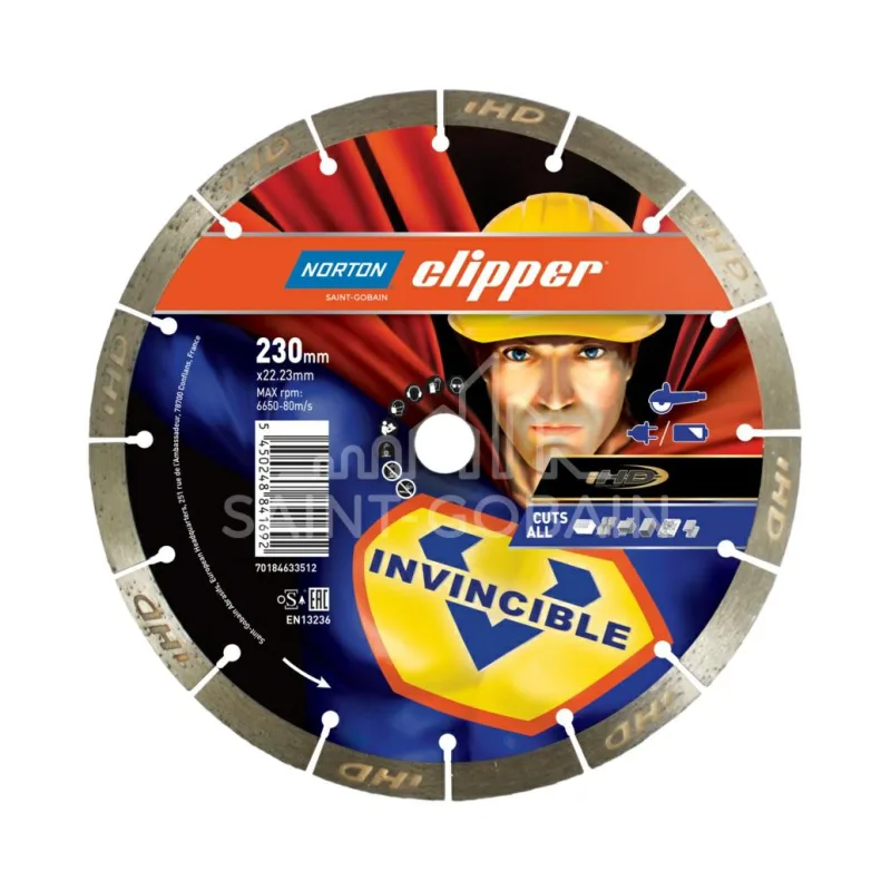 Disco de Diamante Segmentado Norton 230mm - Corte Invencible