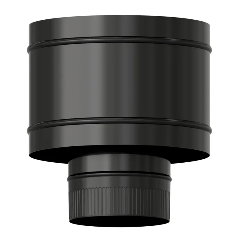 WOLFPACK LINEA PROFESIONAL Terminal Antirrevocante Estufa Vitrificado Negro Ø 120 mm. Sombrero Tubo Chimenea, Sombrero Tubo Humo, Sombrero Tubo Calefacción