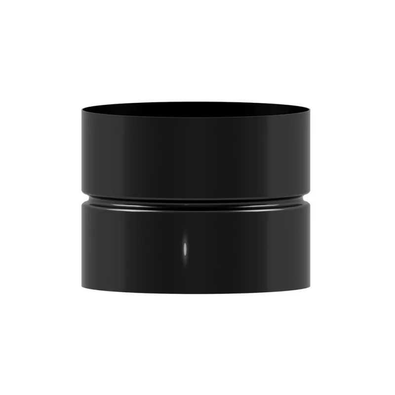 WOLFPACK LINEA PROFESIONAL Manguito Union Tubos Estufa Vitrificado Negro Hembra - Hembra Ø 150 mm. Machon, Empalme Tubos Chimena, Empalme Tubos Estufa,