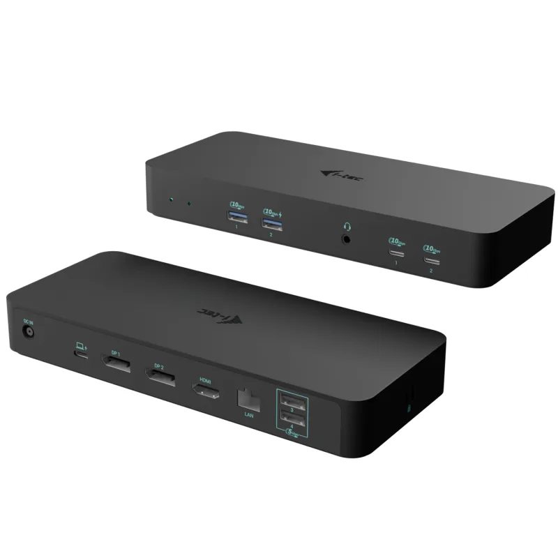 i-tec C31INTGTRI4KDOCPDCH base para portátil y replicador de puertos Alámbrico USB 3.2 Gen 1 (3.1 Gen 1) Type-C Negro
