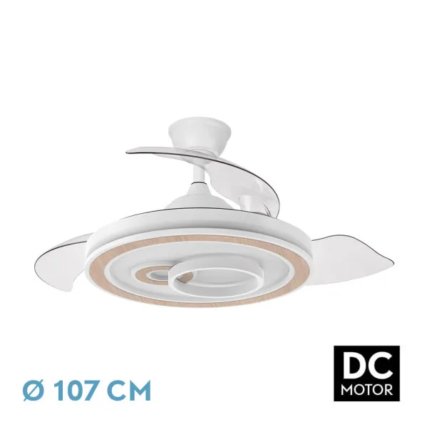 Ventilador Dc Sultan 59w Blanco/haya 3asp.107d 6980lm 3000-4500-6500k Reg.intensidad+remoto+memoria+temporizador Ventilador Dc Sultan 59w Blanco/haya 3asp.107d 6980lm 3000-4500-6500k Reg.intensidad+r