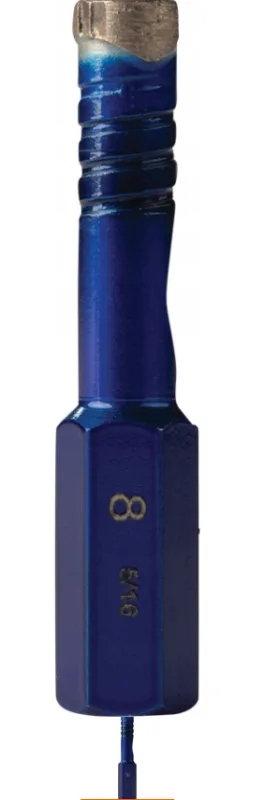 Broca de corona diamantada Makita 8,0 x 55 mm, perforación precisa en materiales duros, ideal para construcción profesional, alto rendimiento, color metálico