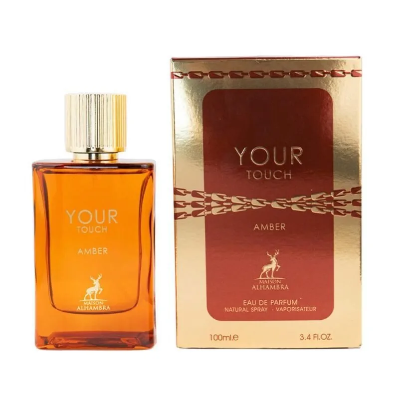 Maison Alhambra Your Touch Amber Aromatic, Amber, Sweet, Warm - Eau de Parfum Spray Long Lasting Fragrance for Men 3.4 onzas / 100 ml