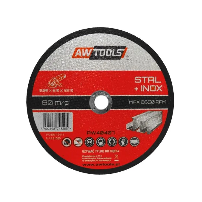 Awtools, Disco de corte 115*1,0mm / 22,2, para metal, alta resistencia al desgaste, cortes limpios y rápidos, ideal para trabajos de metal y soldadura