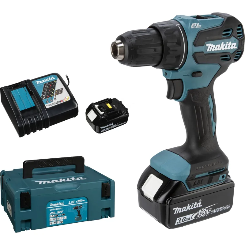 Makita DDF490RFJ Akku-Bohrschrauber 18V