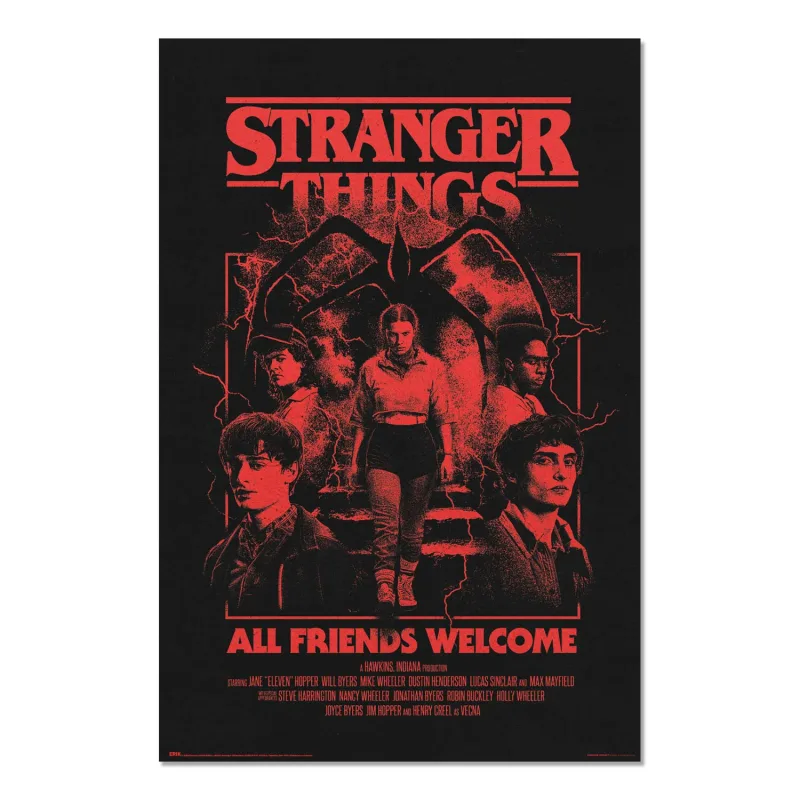 Grupo Erik Poster Stranger Things Merchandising - Posters Decorativos; 61x91,5 cm a todo color (decoracion pared) | Laminas Decorativas; ideal Decoración Habitación, Regalo Friki