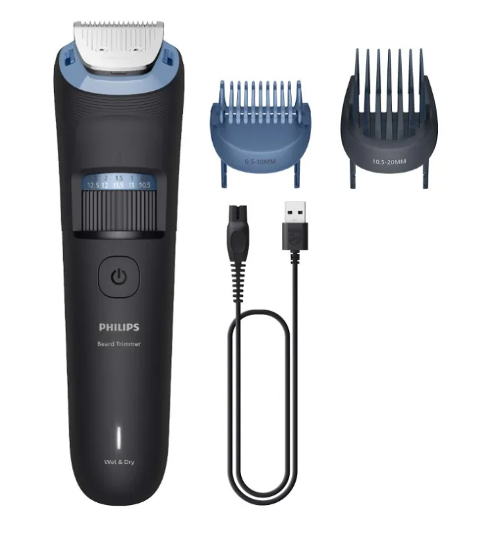 Philips Beard Trimmer 3000 Series BT3665/15 Arreglo de barba con cuchillas totalmente metálicas