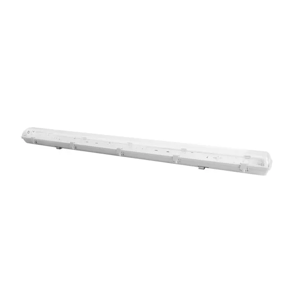 Pantalla estanca basik para led 2xt8 120cm gris c/reflector blanco 9x127x10,5cm