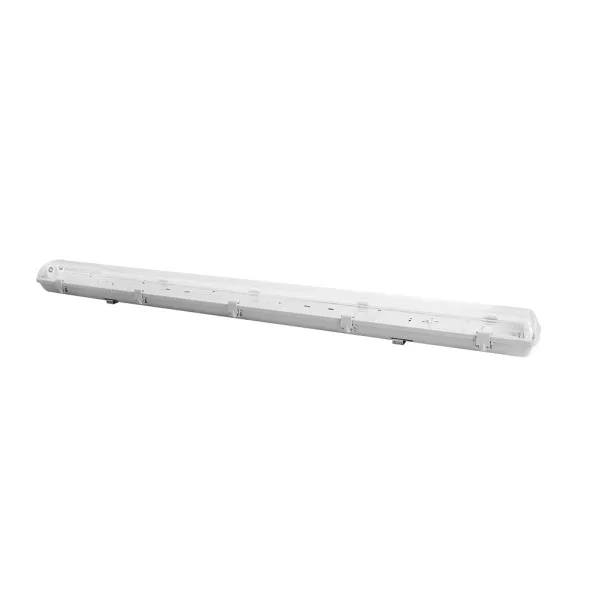 Pantalla estanca basik para led 2xt8 150cm ip65 gris c/reflector blanco 9,5x156x12,8cm