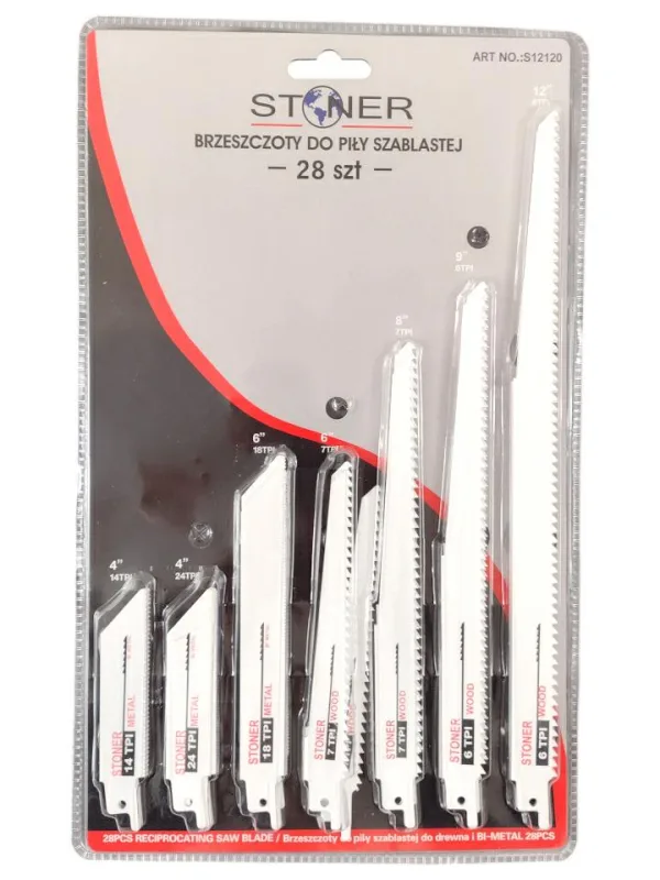Brzeszczot do piły szablastej 28szt stoner