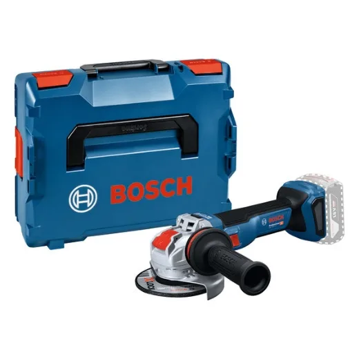 Amoladora angular a batería GWX 18V-11 con Bosch Professional 18V System y X-LOCK (incl. empuñadura auxiliar con control de vibración, cubierta de protección, L-BOXX 136)