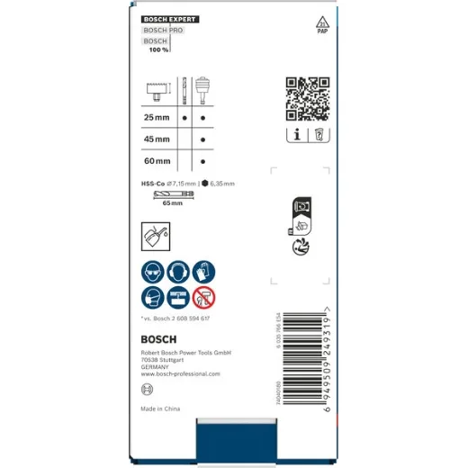 Bosch 2x Eje con broca centradora EXPERT Power Change Plus (para Tubos y perfiles metálicos, Plásticos, Ø 7,15 mm, Professional Accesorios Taladro)