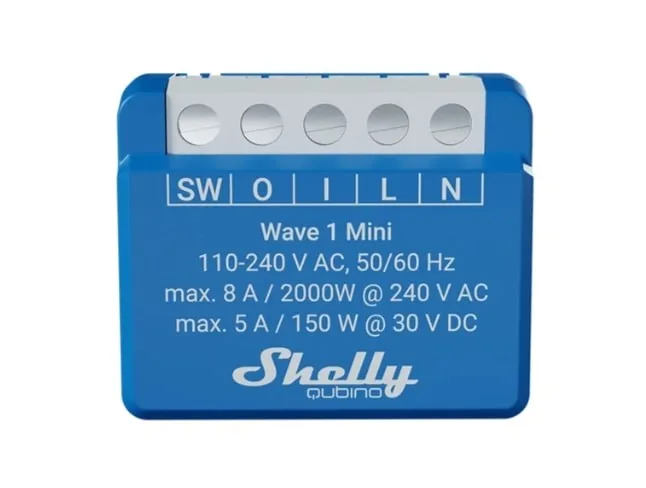 Mini Módulo Shelly Interruptor Z-Wave 1 Canal 8A Contacto Seco
