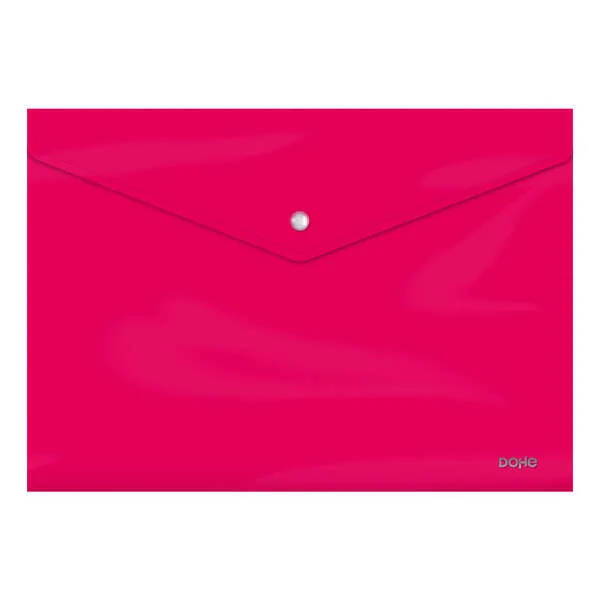 Dohe sobre portadocumentos folio - cierre de broche - polipropileno cristal opaco 200 micras - color fucsia