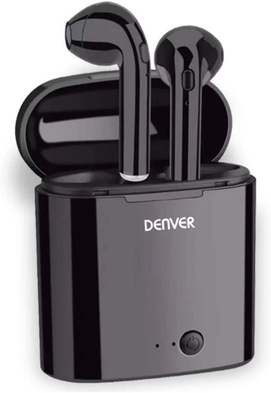 Reacondicionado - Auriculares bluetooth denver inalambricos - estuche de carga - negro