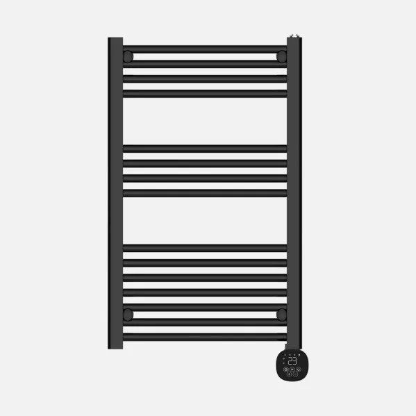 ABRILA - Scuti - Toallero Eléctrico Negro 500W | Tres Modos de Calefacción | Display Táctil | Anti-hielo | Temporizador | Negro