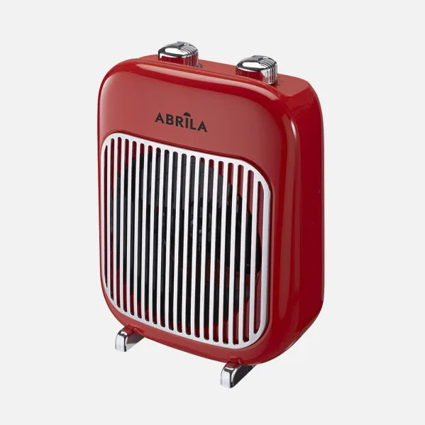 ABRILA - Espino - Termoventilador Eléctrico Rojo 2000W | 2 Potencias | 3 Funciones | Protección de Seguridad | Antivuelco | Termostato | Rojo