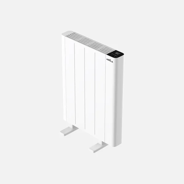 ABRILA - Point - Emisor Térmico de Aluminio Blanco 600W | Tres Modos de Calefacción | Programación 7 Días | Control Táctil | Protección Antivuelco | Blanco