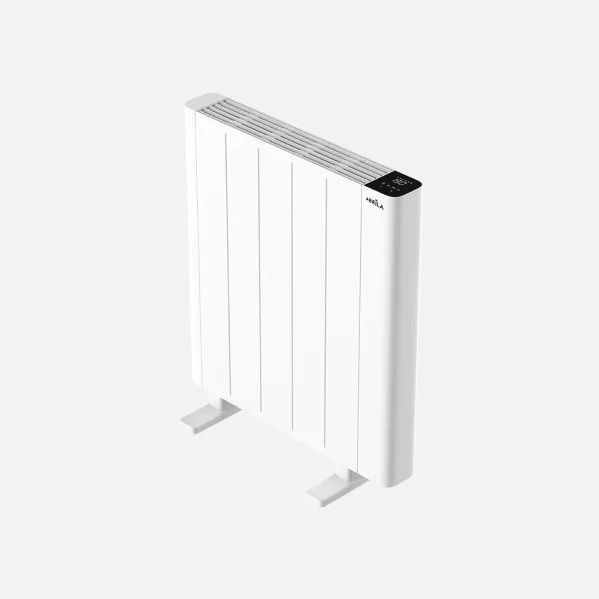 ABRILA - Point - Emisor Térmico de Aluminio Blanco 900W | Tres Modos de Calefacción | Programación 7 Días | Control Táctil | Protección Antivuelco | Blanco