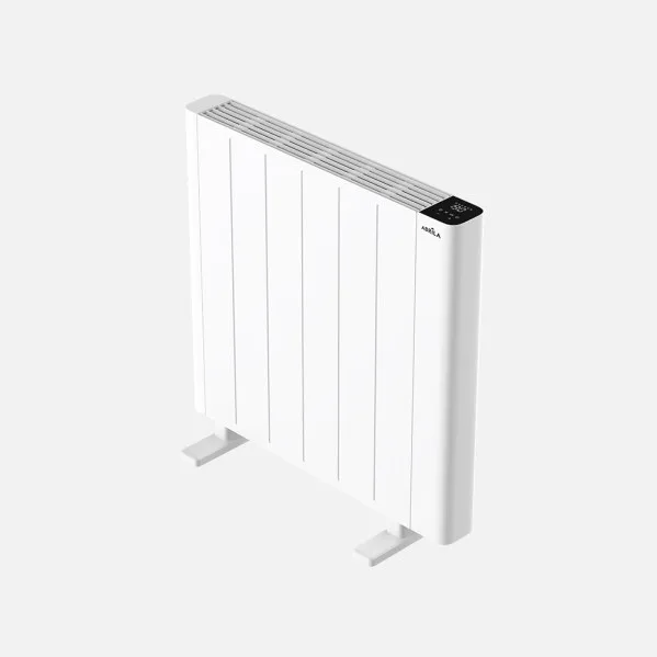 ABRILA - Point - Emisor Térmico de Aluminio Blanco 1200W | Tres Modos de Calefacción | Programación 7 Días | Control Táctil | Protección Antivuelco | Blanco