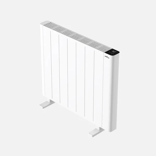 ABRILA - Point - Emisor Térmico de Aluminio Blanco 1500W | Tres Modos de Calefacción | Programación 7 Días | Control Táctil | Protección Antivuelco | Blanco