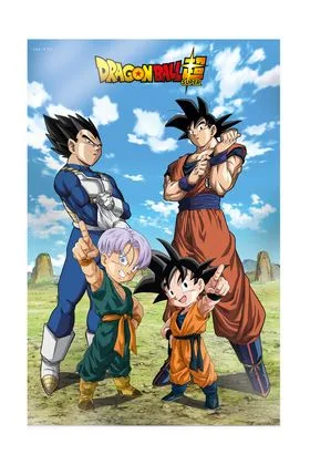 SD TOYS - Poster 3D Battle of Gods Goku Vegeta Family Dragon Ball Super - Medidas 38x58cm