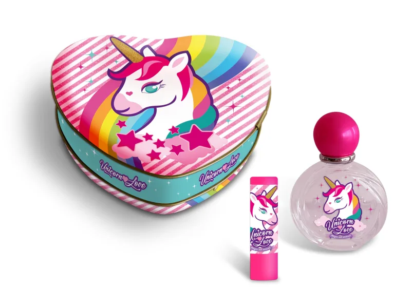 Unicorn Love Estuche Corazón Metal EDT 50ml y un Pintalabios Unicorn Love