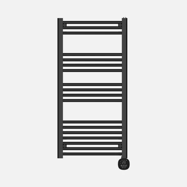 ABRILA - Scuti - Toallero Eléctrico Negro 750W | Tres Modos de Calefacción | Display Táctil | Anti-hielo | Temporizador | Negro