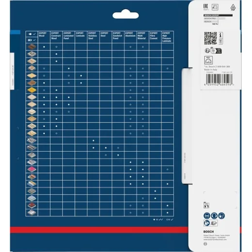 Bosch 1x Hoja de sierra circular con cable EXPERT Sandwich Panel (para Panel sándwich de metal, Ø mm, Professional Accesorios Sierras circulares de mano con cable, Sierra de inmersión)