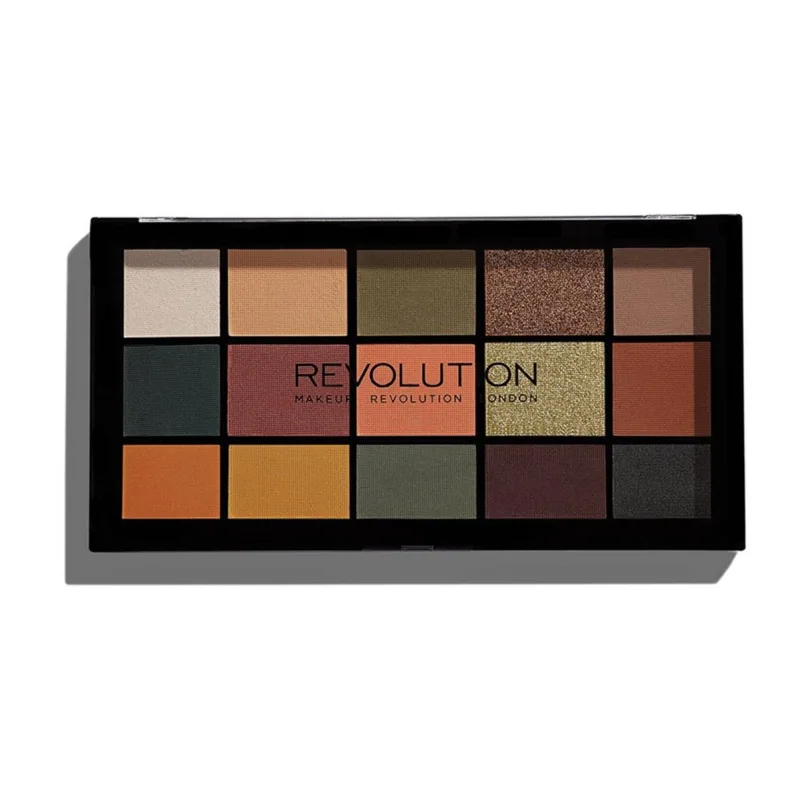 Makeup revolution, reloaded, vegan, eyeshadow palette, iconic division, 15 pcs, 16.5 g