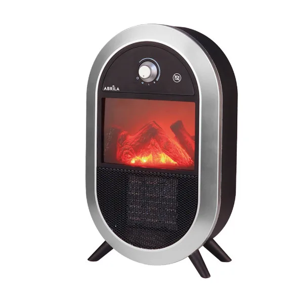 ABRILA - Sauce - Termoventilador PTC Cerámico Negro/Plata 1800W | 2 Potencias | 3 Funciones | Protección de Seguridad | Negro/Plata