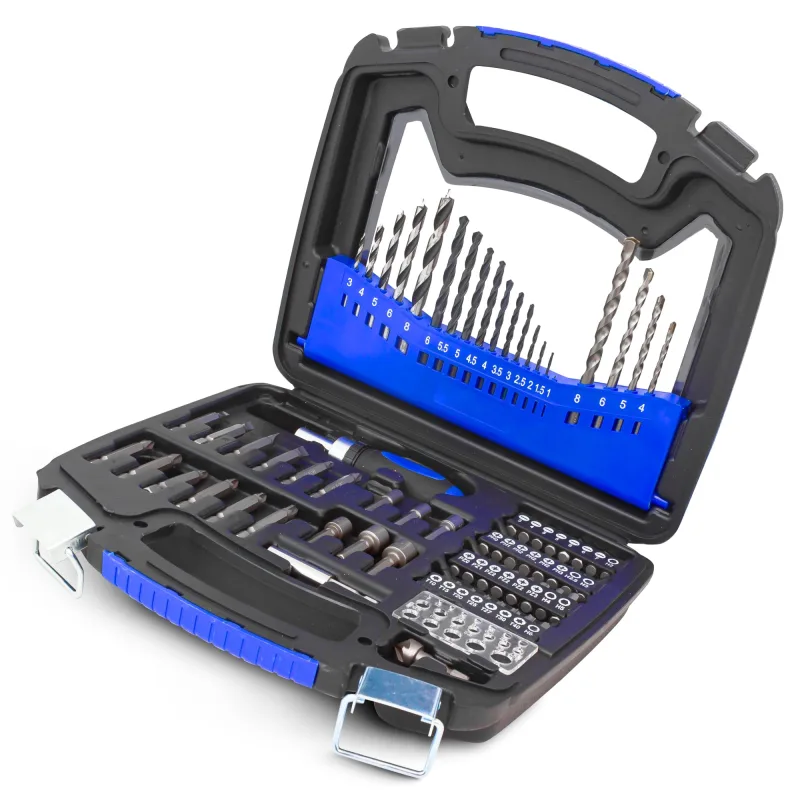 Juego de brocas para hormigón, metal, madera, 75 piezas, en maletín