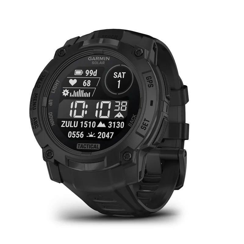 Garmin Instinct 3,05 cm (1.2") AMOLED 45 mm Digital 390 x 390 Pixeles Pantalla táctil Negro GPS (satélite)
