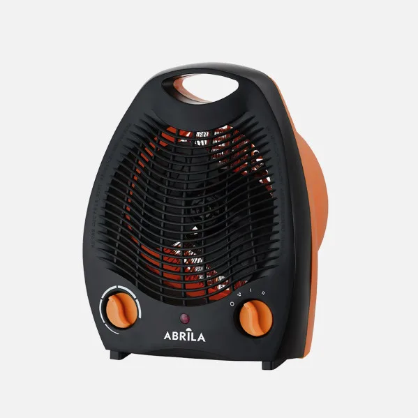 Termoventilador eléctrico Lubian 2000W naranja y negro con 2 potencias, 3 funciones, termostato regulable y sistema de seguridad para calefacción rápida
