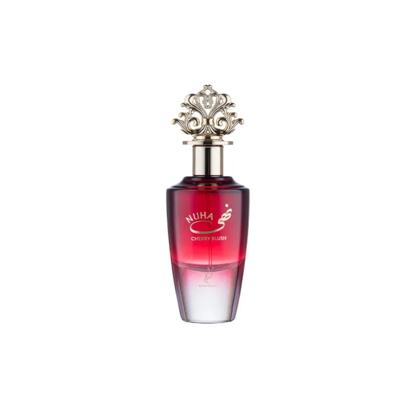 Nuha Cherry Blush - Eau de Parfum Spray de 85 ml para mujer, una fragancia audaz y lujosa de larga duración con ron rico en cerezas dulces, jazmín aterciopelado, rosa romántica, vainilla cremosa y