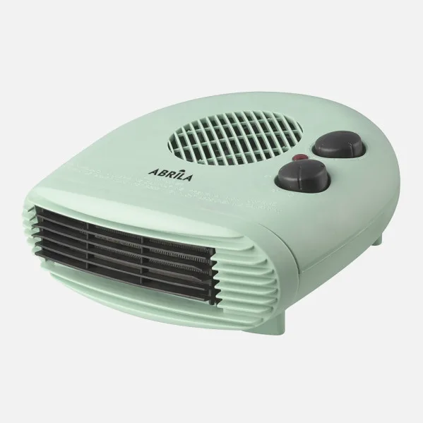 ABRILA - Toril - Termoventilador Eléctrico Verde/Negro 2000W | Horizontal | 2 Potencias | 3 Funciones | Termostato Regulable | Verde/Negro