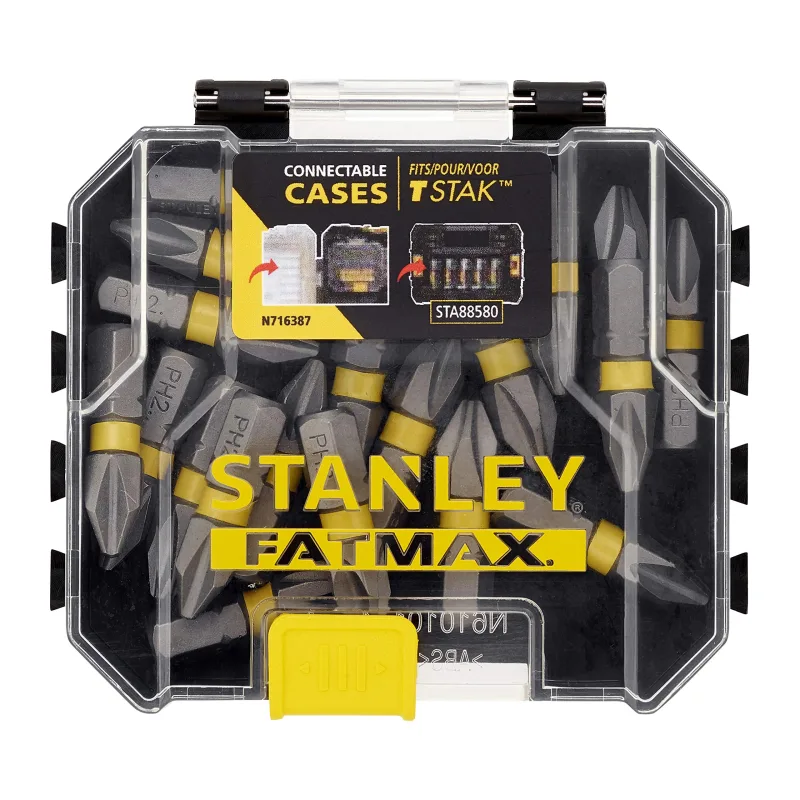 STANLEY STA88569-XJ - Caja de almacenamiento de 20 puntas sueltas de impacto Ph2 STANLEY® FATMAX®, de 25 mm