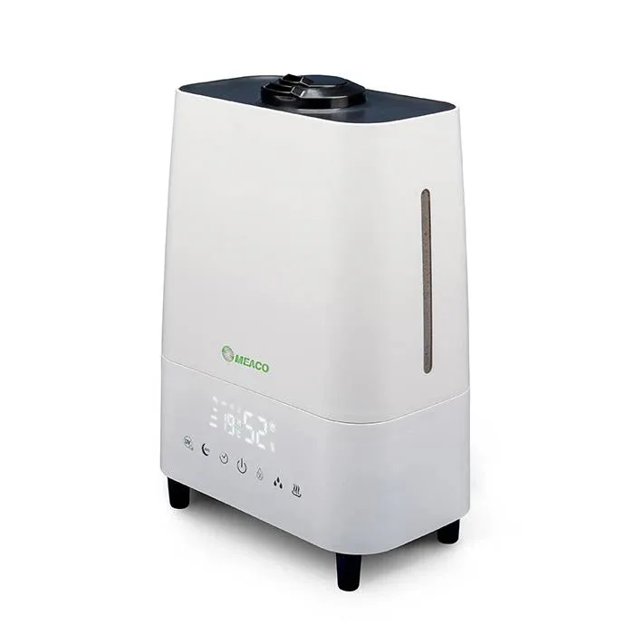 Reacondicionado - Meaco Deluxe 202 Humidificador y Purificador de Aire - Nebulización fría y caliente, filtro HEPA y carbón, ideal para habitaciones de hasta 65m²