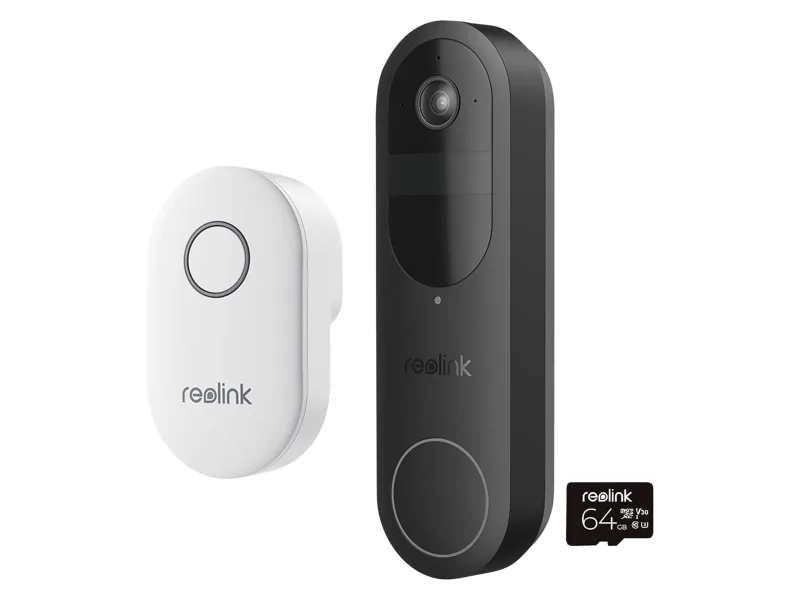 Reolink Paquete de timbre: D340B con timbre y almacenamiento de 64 GB