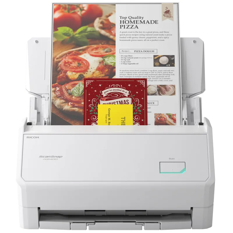 ScanSnap iX2400 - Escáner A4 ultrarrápido de 45 ppm, alimentador automático de documentos, USB 3.2, Wi-Fi y Bluetooth, escáner de oficina de alta resolución