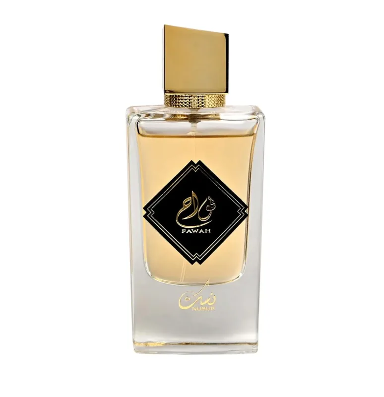 Fawah Nusuk Eau de Parfum, fragancia de lujo, 80 ml, negro y dorado