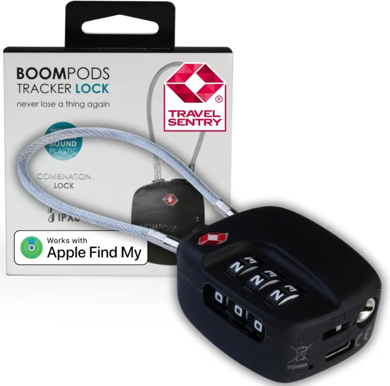 Boompods LOCK TSA Bag Tracker (Universal) Grey