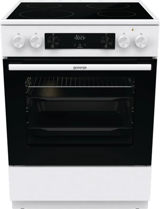 Gorenje GEC6C40WD Cocina independiente Eléctrico Cerámico Negro, Blanco