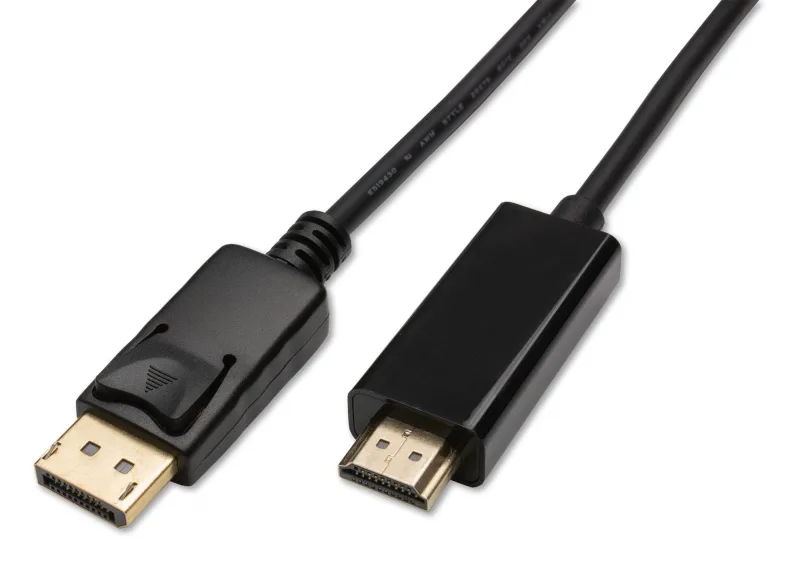 Captiva kabel displayport zu hdmi schwarz 4k 60hz 2m highspeed dp zu hdmi